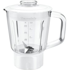 Bosch Mixeraufsatz MUZ45MX1, Glas(weiß/transparent, 0,8 Liter, für Küchenmaschine MUM Serie 2, MUM Serie 4, MUM4, MUM5)