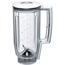 Bosch Mixeraufsatz MUZ5MX1, Kunststoff(weiß/transparent, 1,25 Liter, für Küchenmaschine MUM Serie 2, MUM Serie 4, MUM5)