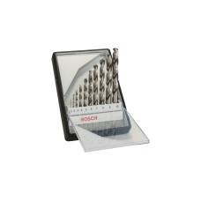 Bosch RobustLine HSS-Spiralbohrer-Satz, 135°, 10-teilig(in Kassette)