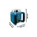 Bosch Rotationslaser GRL 400 H Professional, mit Empfänger(blau/schwarz, Koffer, rote Laserlinie)