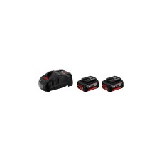 Bosch Starter-Set 18V (2x GBA 18V 5.0Ah + GAL 1880 CV Professional), Ladegerät(schwarz, 2x Akku + Ladegerät, AMPShare Alliance)