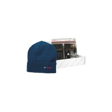 Bosch Weihnachts-Set Schrauberbit-Satz, 43-teilig(blau, inkl. gratis Bosch Beanie)