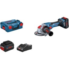 Bosch X-LOCK Akku-Winkelschleifer BITURBO GWX 18V-15 C Professional(blau/schwarz, 2x Akku ProCORE18V 8,0Ah, Bluetooth Modul, in L-BOXX)