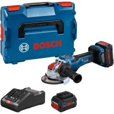 Bosch X-LOCK Akku-Winkelschleifer BITURBO GWX 18V-15 PSC Professional(blau/schwarz, 2x Akku ProCORE18V 8,0Ah, Bluetooth Modul, in L-BOXX)