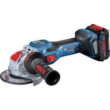Bosch X-LOCK Akku-Winkelschleifer BITURBO GWX 18V-15 SC Professional(blau/schwarz, 2x Akku ProCORE18V 5,5Ah, Bluetooth Modul, in L-BOXX)