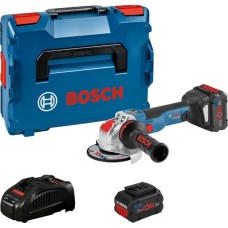 Bosch X-LOCK Akku-Winkelschleifer GWX 18V-10 SC Professional(blau/schwarz, 2x Akku ProCORE18V 5,5Ah, Bluetooth Modul, L-BOXX)