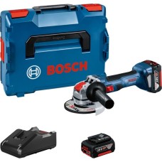 Bosch X-LOCK Akku-Winkelschleifer GWX 18V-7 Professional, 18Volt(blau/schwarz, 2x Li-Ionen Akku 4,0Ah, L-BOXX)