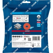Bosch X-LOCK Expert R782 Prisma Ceramic Fiberschleifscheibe, Ø 115mm, K36(5 Stück, Bohrung 22,23mm)