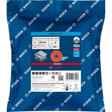 Bosch X-LOCK Expert R782 Prisma Ceramic Fiberschleifscheibe, Ø 115mm, K80(25 Stück, Bohrung 22,23mm)
