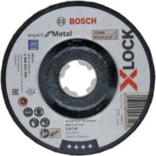 Bosch X-LOCK Schruppscheibe Expert for Metal, Ø 125mm, Schleifscheibe(Bohrung 22,23mm, A 30 T BF, gekröpft)