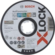 Bosch X-LOCK Trennscheibe MultiConstruction - Rapido, Ø 125mm(Bohrung 22,23mm, ACS 60 V BF, gerade)