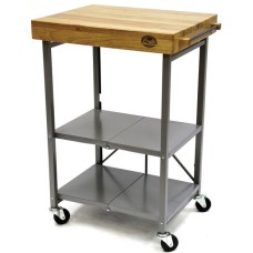 Bradley Klapptisch mit Rollen BTKITCART, Grill-Untergestell(grau/holz)