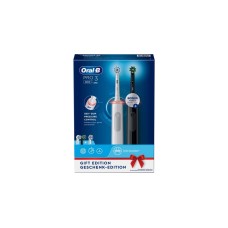 Braun Oral-B Pro 3 3900 Geschenk Edition, Elektrische Zahnbürste(weiß/schwarz, inkl. 2. Handstück)