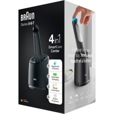 Braun Reinigungsstation für Braun Series 5, 6 und 7 Elektrorasierer, Ladestation(schwarz, Rasierer-Modelle ab 2020)