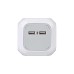 Brennenstuhl ALEA-Power 4-fach Steckdosenwürfel, Steckdosenleiste(hellgrau/weiß, 1,4 Meter, 2x USB-A, Outlet)