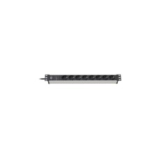 Brennenstuhl Alu-Line 19" Steckdosenleiste 8-fach(schwarz/silber, 1HE, 2 Meter, 19.500A Überspannungsschutz)