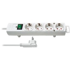 Brennenstuhl Comfort-Line Plus Steckdosenleiste 4-fach(weiß, 2 Meter, mit Flachstecker)