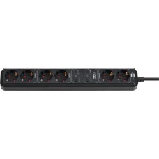 Brennenstuhl Connect Eco-Line WiFi-Steckdosenleiste 6-fach(schwarz, 1,5 Meter, Zeitschaltuhr, Sprachsteuerung)