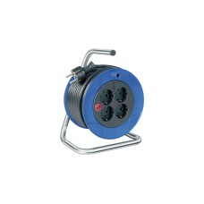 Brennenstuhl Garant Kompakt Indoor-Kabeltrommel, 4-fach(blau/schwarz, 15 Meter)