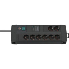 Brennenstuhl Premium-Line Steckdosenleiste 8-fach Duo(schwarz, 3 Meter, 60.000A Überspannungsschutz)