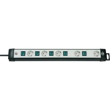 Brennenstuhl Premium-Line Technik Steckdosenleiste 5-fach(schwarz/hellgrau, 3 Meter, einzeln schaltbar)