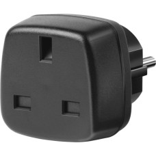 Brennenstuhl Reiseadapter UK/Schutzkontakt, Steckdosenadapter(schwarz, Bulk)