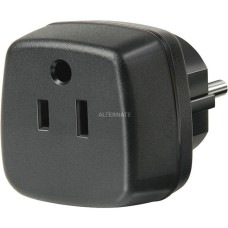 Brennenstuhl Reiseadapter USA, Japan/Schutzkontakt, Steckdosenadapter(schwarz, Bulk)