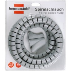 Brennenstuhl Spiralschlauch 2,5 Meter, Kabelschlauch(grau, Ø 20mm, Retail)