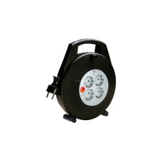 Brennenstuhl Vario-Line Mini-Kabeltrommel 4-fach(schwarz/grau, 5 Meter)