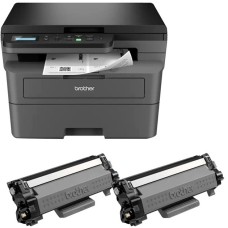 Brother DCP-L2627DWXL, Multifunktionsdrucker(dunkelgrau, USB, WLAN, Scan, Kopie, 2x Toner)