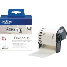 Brother Endlos-Etikett (Film) DK-22212, Schriftband(62 mm, weiß)