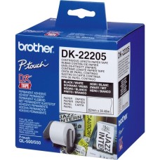 Brother Endlos-Etikett (Papier) DK-22205, Schriftband(weiß)