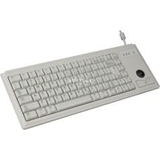 CHERRY Compact-Keyboard G84-4400, Tastatur(hellgrau, US-Layout, Cherry Mechanisch, integr. Trackball)