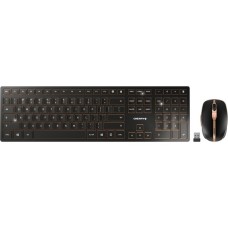 CHERRY DW 9100 SLIM, Desktop-Set(schwarz/bronze, EU-Layout (QWERTY), SX-Scherentechnologie)