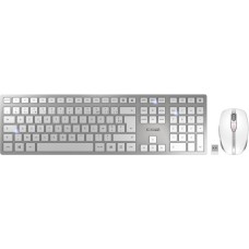 CHERRY DW 9100 SLIM, Desktop-Set(weiß/silber, BE-Layout, SX-Scherentechnologie)