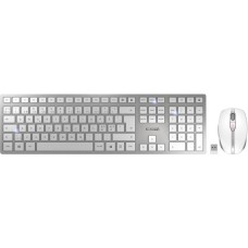 CHERRY DW 9100 SLIM, Desktop-Set(weiß/silber, PL-Layout, SX-Scherentechnologie)