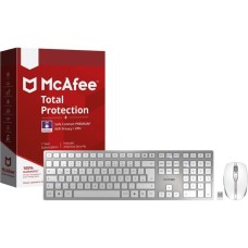 CHERRY DW 9100 SLIM + McAfee Bundle, Desktop-Set(weiß/silber, DE-Layout, SX-Scherentechnologie)
