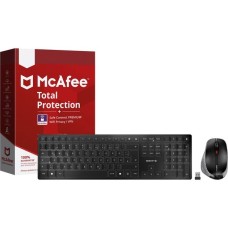 CHERRY DW 9500 SLIM + McAfee Bundle, Desktop-Set(schwarz/grau, DE-Layout, SX-Scherentechnologie)