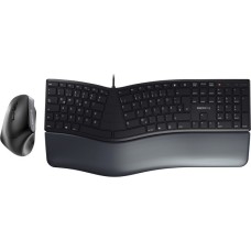 CHERRY KC 4500 ERGO + MW 4500 LEFT Bundle, Desktop-Set(schwarz, DE-Layout)