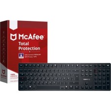 CHERRY KW X ULP + McAfee Bundle, Tastatur(schwarz, DE-Layout, Cherry MX Ultra Low Profile)