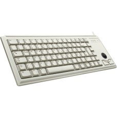 CHERRY Slim Line G84-4400, Tastatur(beige, DE-Layout, Cherry Mechanisch, integr. Trackball)