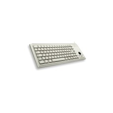 CHERRY Slim Line G84-4400, Tastatur(beige, DE-Layout, Cherry Mechanisch, integr. Trackball)