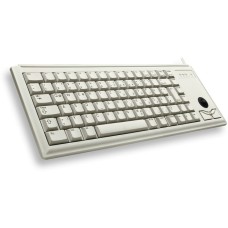 CHERRY Slim Line G84-4400, Tastatur(beige, US-Layout, Cherry Mechanisch, integr. Trackball)