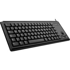 CHERRY Slim Line G84-4400, Tastatur(schwarz, US-Layout, integr. Trackball)