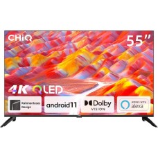 CHiQ U55QG7L, QLED-Fernseher(139 cm (55 Zoll), schwarz, Ultra HD/4K, Triple Tuner, SmartTV, Chromecast built-in)