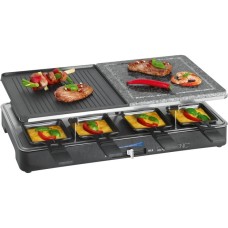 Clatronic 2-in-1 Raclette-Grill RG 3518(schwarz/edelstahl)