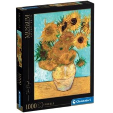 Clementoni Museum Collection: Van Gogh - Vase mit Sonnenblumen, Puzzle(1000 Teile)