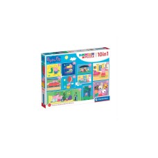 Clementoni Supercolor 10 in 1 - Peppa Pig, Puzzle(10 Puzzle (18-60 Teile))