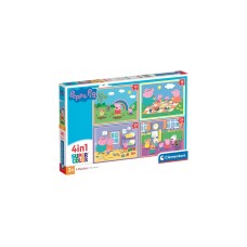 Clementoni Supercolor 4 in 1 - Peppa Pig, Puzzle(4 Puzzle (12-24 Teile))