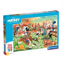 Clementoni Supercolor Maxi - Disney Mickey & Friends, Puzzle(104 Teile)